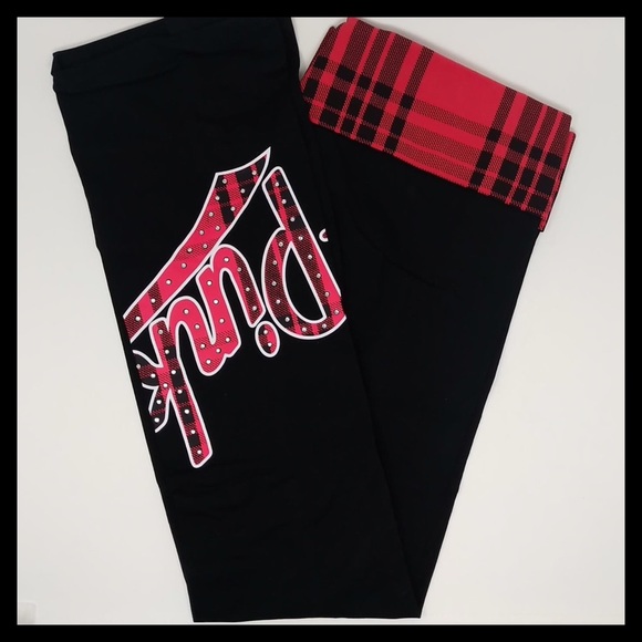 PINK VICTORIA’S SECRET BLING COTTON YOGA LEGGING - Picture 4 of 5